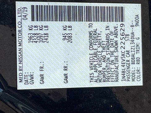 Used 2019 Nissan Altima 2.5 SL FWD image 32