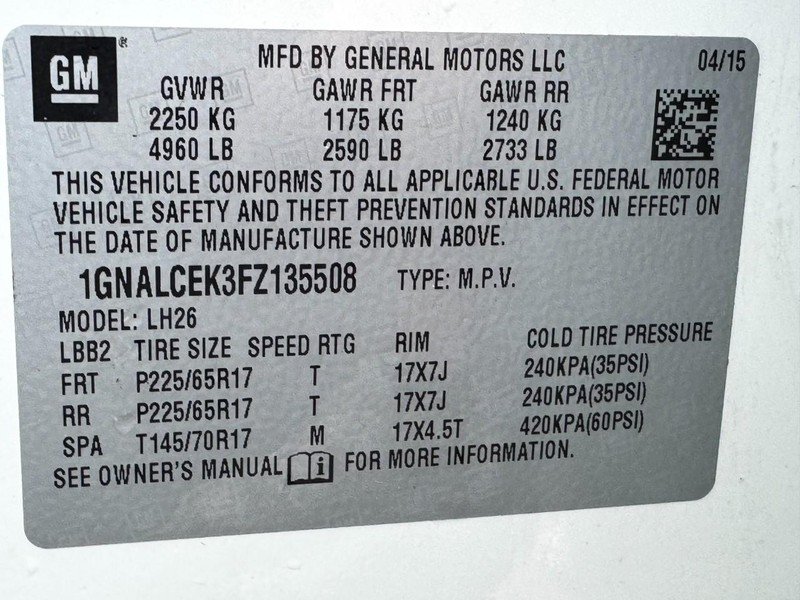 Used 2015 Chevrolet Equinox LT w/ Power Convenience Package FWD image 24