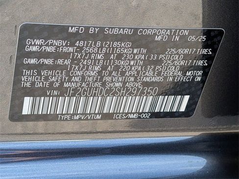 Used 2025 Subaru Crosstrek 2.0i Premium image 33