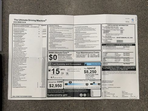 Used 2022 BMW X6 M w/ Competition Package image 13