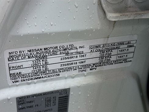 Used 2018 Nissan Pathfinder SV AWD/4WD image 34