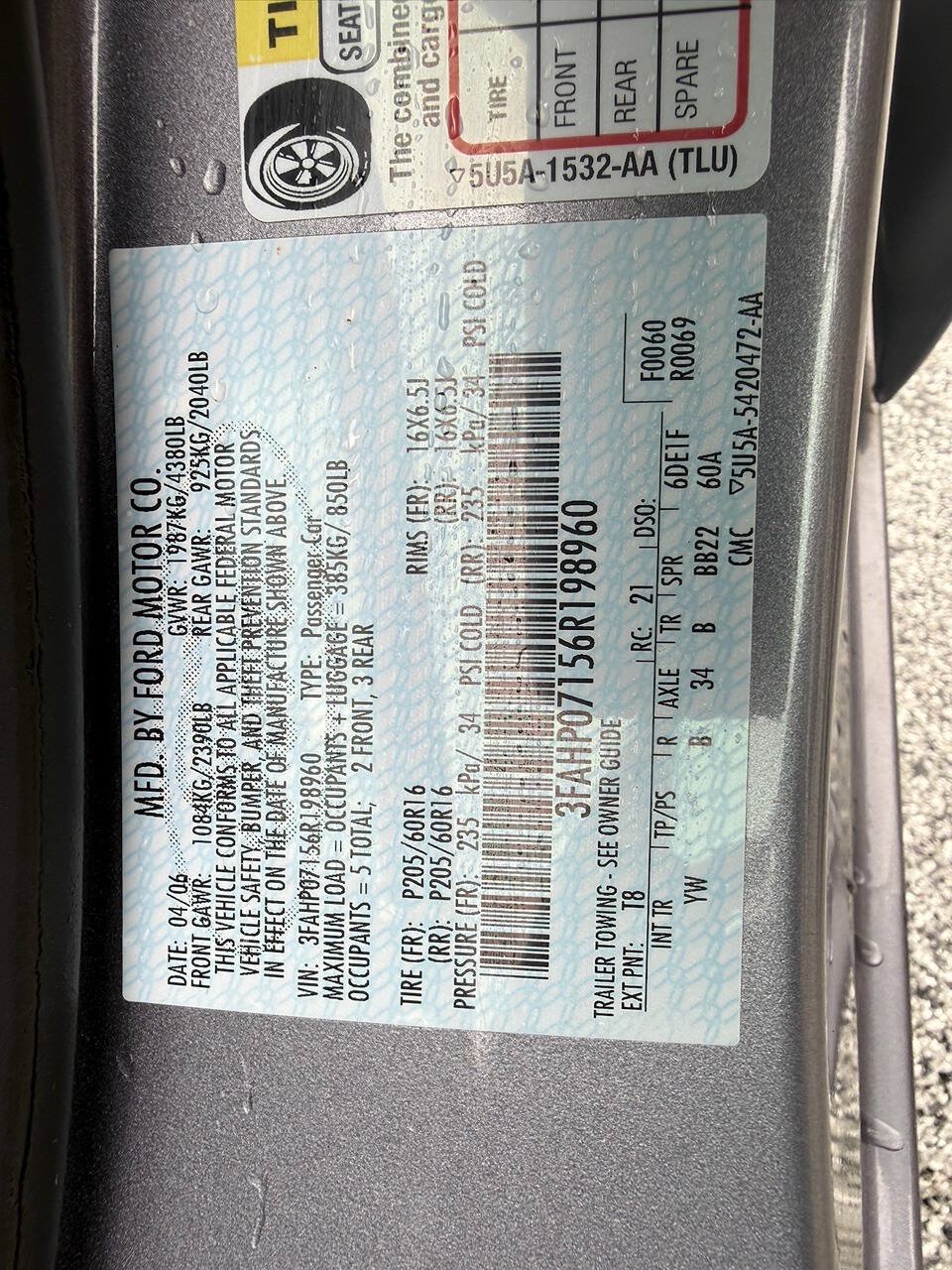 Used 2006 Ford Fusion SE FWD image 18