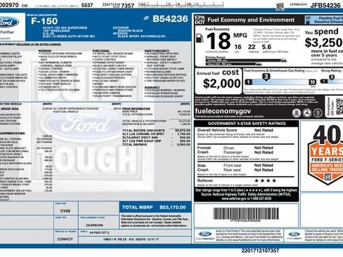 Used 2018 Ford F150 XLT w/ Equipment Group 302A Luxury AWD/4WD image 2