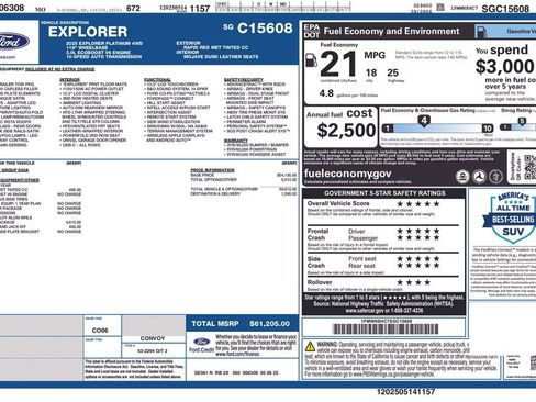 Used 2025 Ford Explorer Platinum w/ Ultimate Package image 5