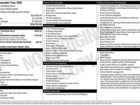 Used 2024 Chevrolet Trax RS w/ Sunroof Package FWD image 15