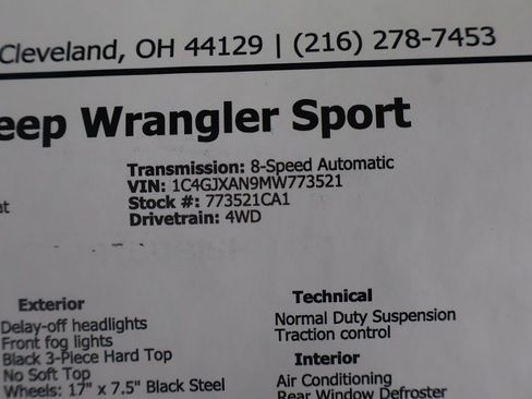 Used 2021 Jeep Wrangler Sport AWD/4WD image 40