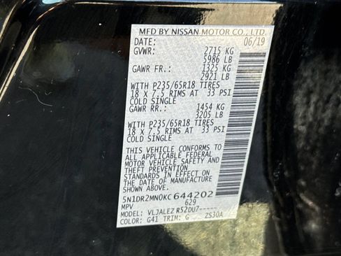 Used 2019 Nissan Pathfinder SV FWD image 30