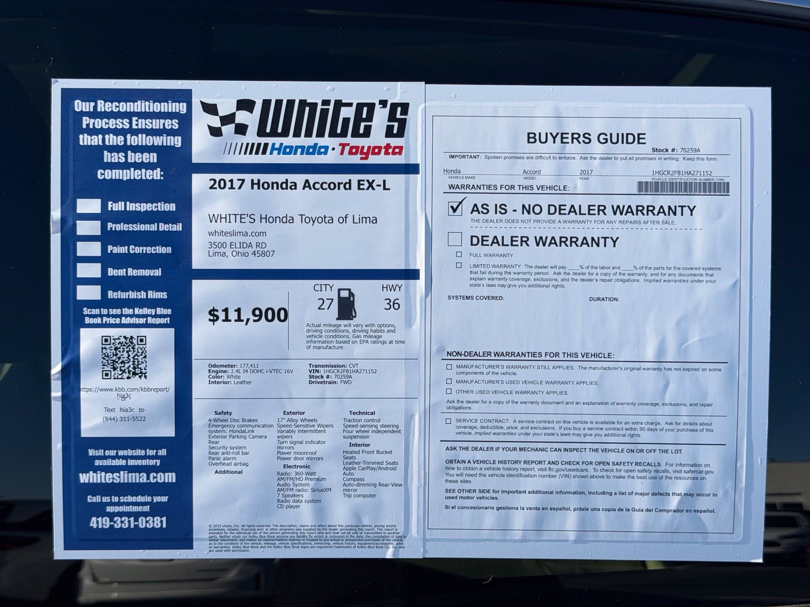 Used 2017 Honda Accord EX-L image 37