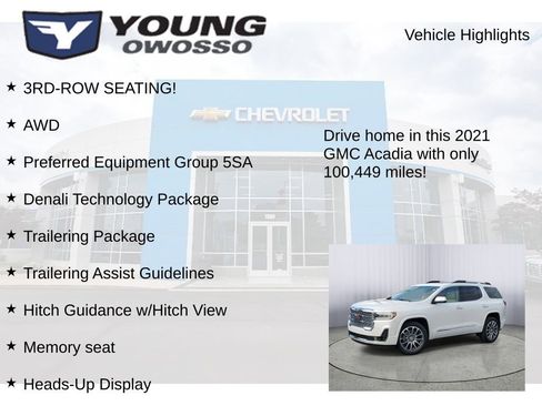 Used 2021 GMC Acadia Denali w/ Denali Technology Package image 8