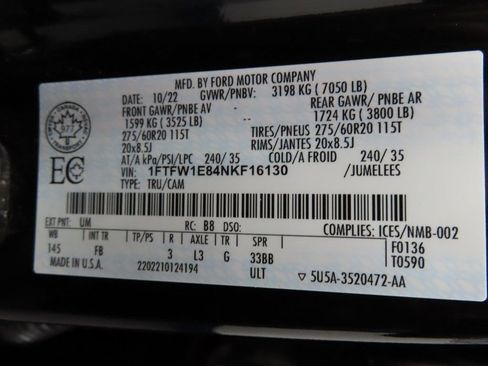 Used 2022 Ford F150 XLT w/ Equipment Group 302A High image 54