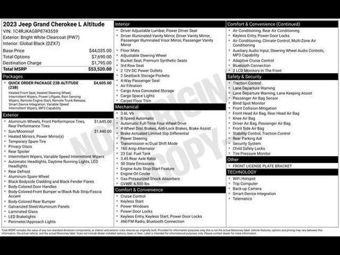 Used 2023 Jeep Grand Cherokee L Laredo AWD/4WD image 4