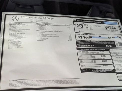 New 2026 Mercedes-Benz CLE 53 AMG 4MATIC Coupe image 19