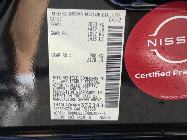 Certified 2022 Nissan Altima 2.5 SR w/ Midnight Edition Package AWD/4WD image 35