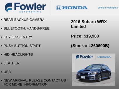 Used 2016 Subaru WRX Limited