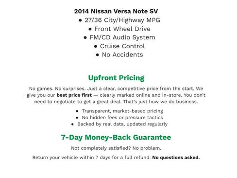 Used 2014 Nissan Versa Note SV image 2