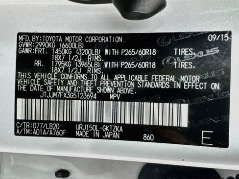 Used 2016 Lexus GX 460 Luxury w/ Preferred Accessory Package AWD/4WD image 34