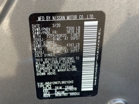 Used 2020 Nissan Armada SL w/ Premium Package AWD/4WD image 26