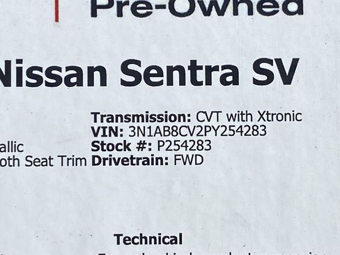 Certified 2023 Nissan Sentra SV w/ All-Weather Package FWD image 35