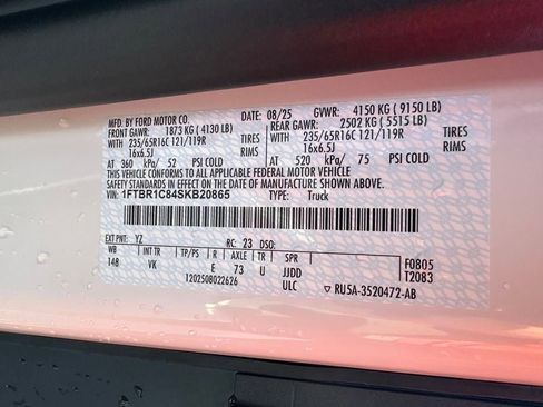 New 2025 Ford Transit 250 148 Medium Roof w/ Load Area Protection Package image 16