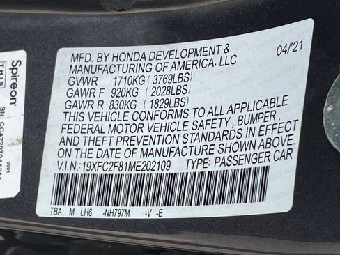 Used 2021 Honda Civic Sport image 29
