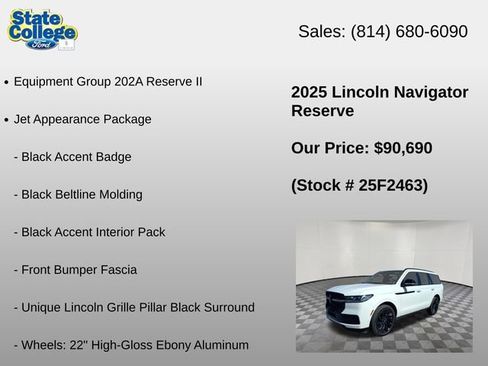 Used 2025 Lincoln Navigator Reserve w/ Jet Appearance Package AWD/4WD image 6