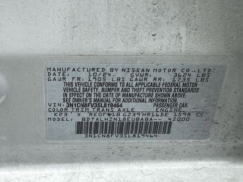 Certified 2025 Nissan Versa SR w/ Trunk Package image 11