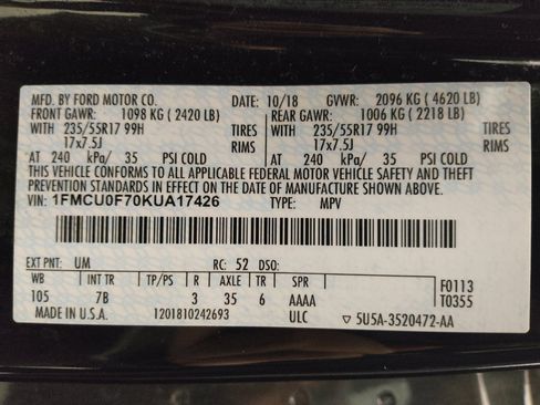 Used 2019 Ford Escape S image 33