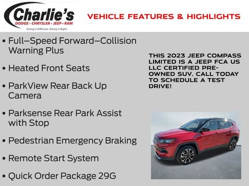 Used 2023 Jeep Compass Limited AWD/4WD image 13