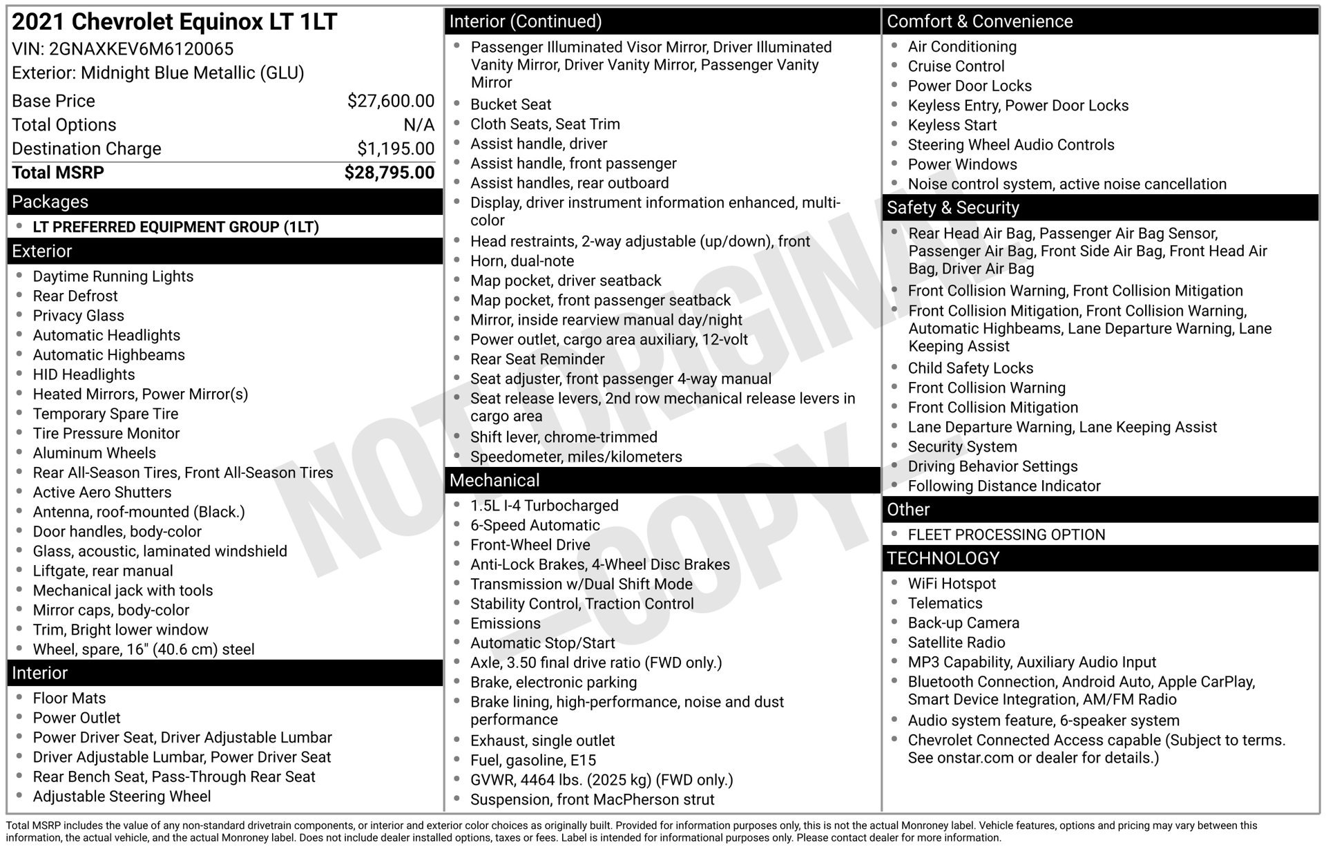 Used 2021 Chevrolet Equinox LT FWD image 31
