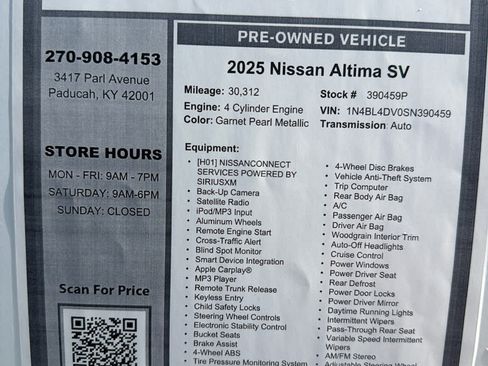 Used 2025 Nissan Altima 2.5 SV FWD image 29