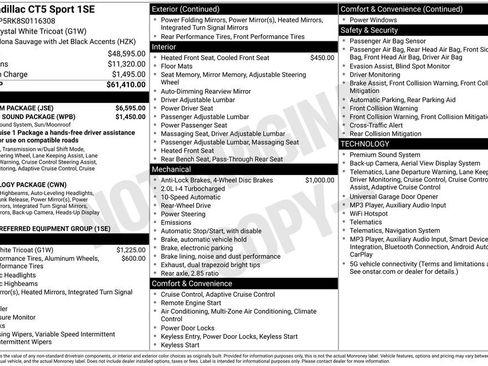 Used 2025 Cadillac CT5 Sport w/ Platinum Package RWD image 35
