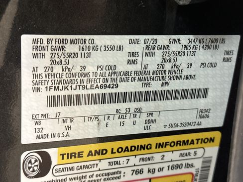 Used 2020 Ford Expedition Max XLT w/ Equipment Group 202A AWD/4WD image 36