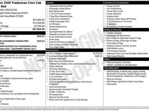 Used 2024 RAM 2500 Tradesman w/ Bed Utility Group image 55
