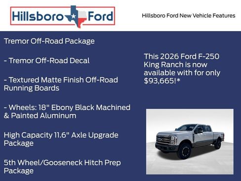 New 2026 Ford F250 King Ranch w/ Tremor Off-Road Package image 5