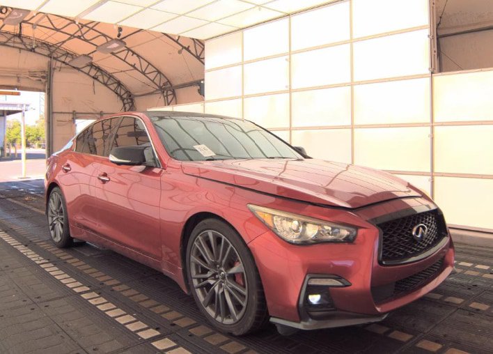 Used 2018 INFINITI Q50 Red Sport 400 w/ Sensory Package (Sport) RWD image 5