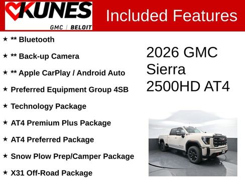New 2026 GMC Sierra 2500 AT4 w/ AT4 Premium Plus Package image 2