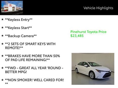 Used 2026 Toyota Corolla LE w/ LE Premium Package image 13