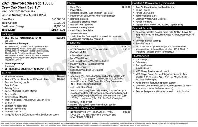 Certified 2021 Chevrolet Silverado 1500 LT w/ Bed Protection Package AWD/4WD image 39