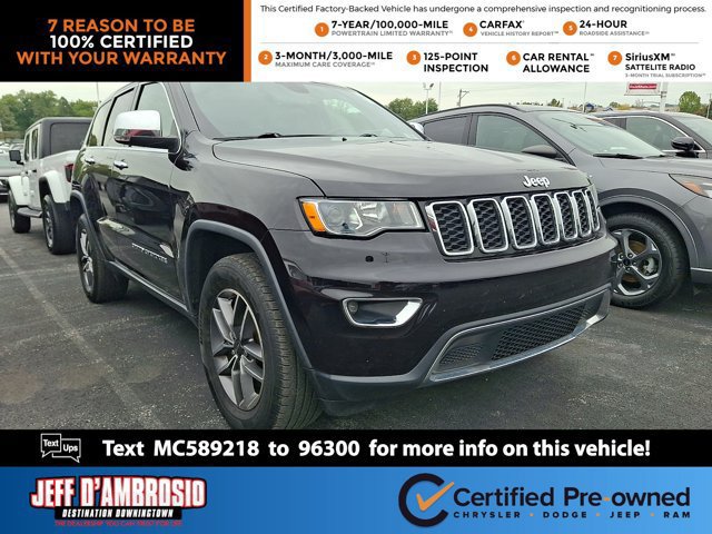 Certified 2021 Jeep Grand Cherokee Limited AWD/4WD image 1