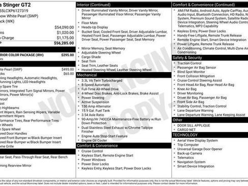 Used 2023 Kia Stinger GT2 w/ Red Interior Color Package AWD/4WD image 4