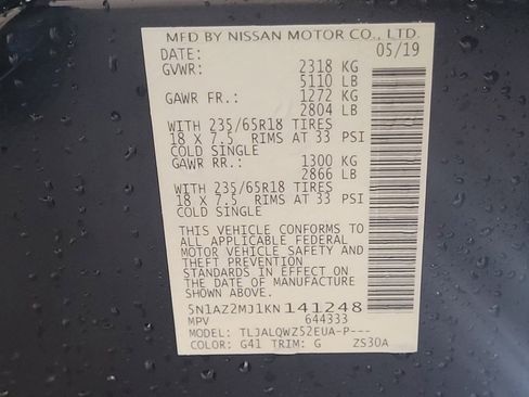 Used 2019 Nissan Murano SV w/ Premium Package image 33