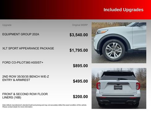 Used 2021 Ford Explorer XLT w/ Equipment Group 202A image 4