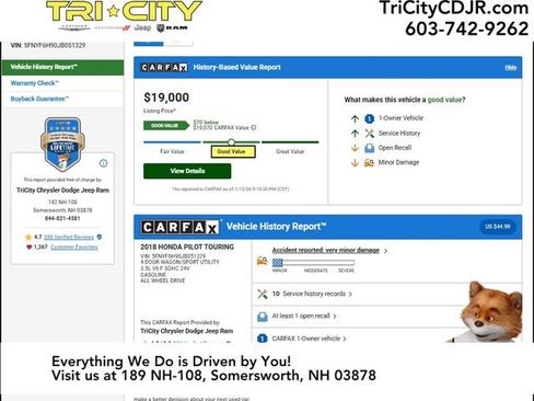 Used 2018 Honda Pilot Touring image 2