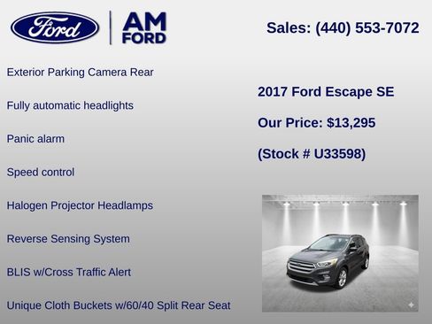Used 2017 Ford Escape SE w/ Equipment Group 201A FWD image 24