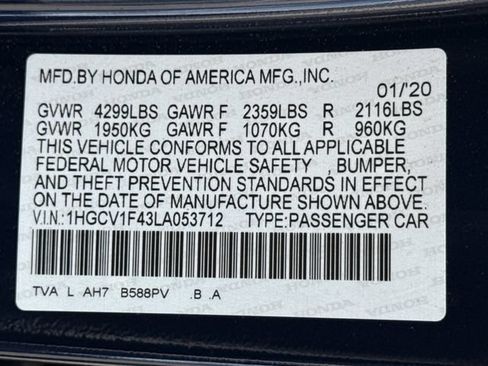 Used 2020 Honda Accord EX image 17