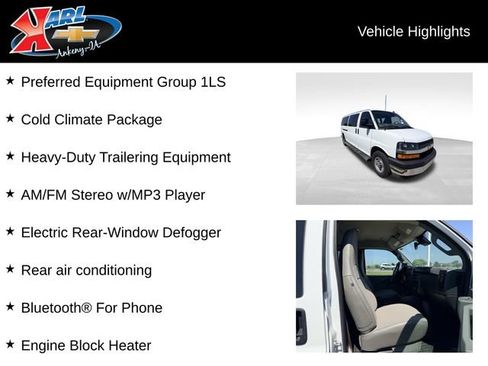 Used 2022 Chevrolet Express 3500 LS w/ Cold Climate Package RWD image 2