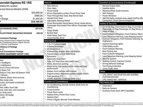 Certified 2023 Chevrolet Equinox RS w/ LPO, Cargo Package AWD/4WD image 35