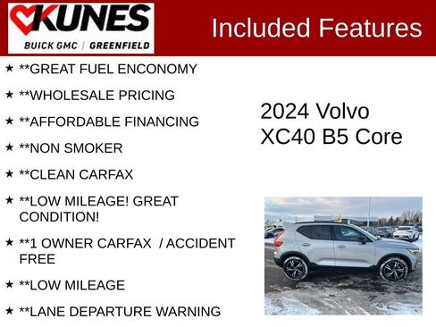 Used 2024 Volvo XC40 B5 Core image 3