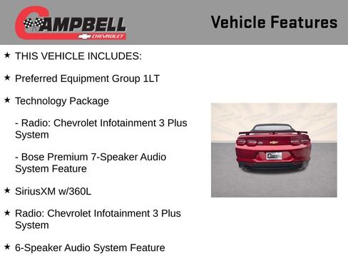 Used 2024 Chevrolet Camaro LT w/ Technology Package image 5