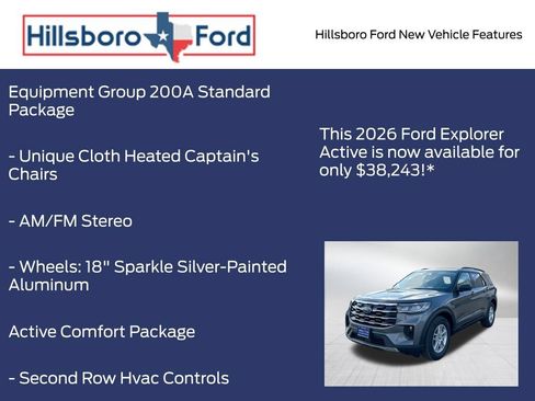 New 2026 Ford Explorer Active w/ Active Comfort Package RWD image 5